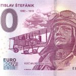 milan rastislav stefanik 2019-2 0 euro souvenir bankovka slovensko