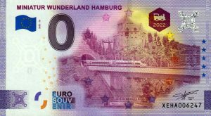 miniatur wunderland hamburg 2022-18 0 euro souvenir schein germany