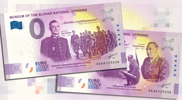 museum of the slovak national uprising 2021-5 2021-6 snp slovensko 0 euro souvenir bankovka banska bystrica