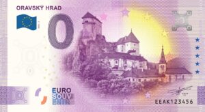 oravsky hrad 2025-2 0 euro souvenir slvensko bankovka