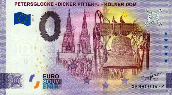 petersglocke ''dicker pitter'' – kolner dom 2021-4 0 euro souvenir germany