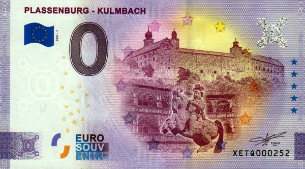 plassenburg – kulmbach 2021-1 0 euro souvenir banknotes germany