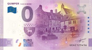 quimper 2022-3 place au beurre 0 euro souvenir france banknotes