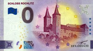 schloss rochlitz 2022-1 0 euro souvenir banknotes germany