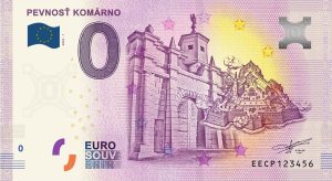 slovenska 0 euro bankovka pevnost komarno 2020-1 zero euro souvenir banknote slovakia