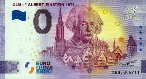 ulm – albert einstein 1879 2021-1 0 euro souvenir banknote germany schein