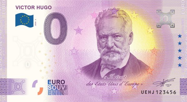victor hugo 2020-2 0 euro souvenir banknotes france