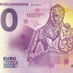 vznik ceskoslovenska 2018-1 100 years of czechoslovakia souvenir 0 euro schein