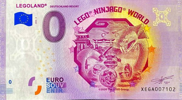zero euro Legoland 2020-4 0 euro souvenir banknote germany
