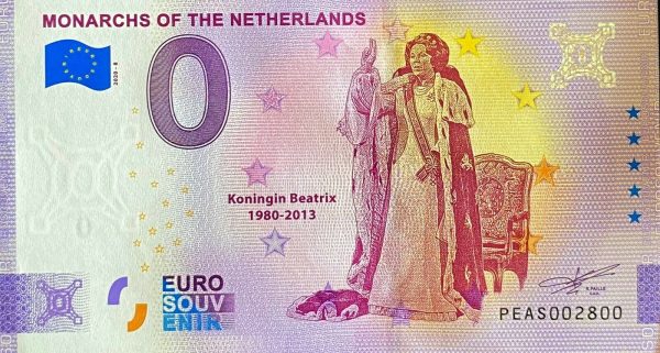 zero euro Monarchs of the Netherlands 2020-8 0 euro souvenir banknotes