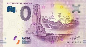 zero euro banknotes Butte de Vauquois 2020-1 0 euro souvenir