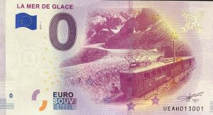 zero euro bankovka La Mer de Glace 2019-1 0 euro souvenir