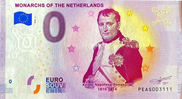 zero euro souvenir Monarch of the Netherlands 2020-2 0 euro banknotes