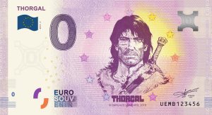 zero euro souvenir bankovka Thorgal 2019-3 0 euro