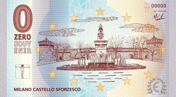 zerosouvenir milano castello sforzesco V01 2020-08 0 souvenir banknote