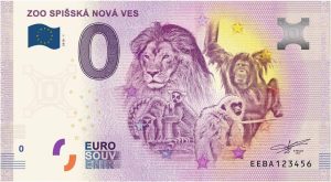 zoo spisska nova ves 2018-1 0 zero euro souvenir schein billet
